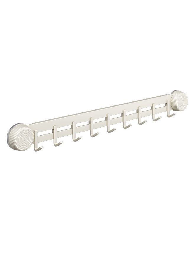 Over the Door Hook Rack with 9 Hooks, Versatile Suction Cup Door Hanger for Coats, Towels, Bags, Keys, Ideal for Bathroom, Kitchen， Bedroom, Behind Back of Door Grey - Image 5